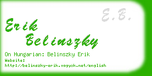 erik belinszky business card